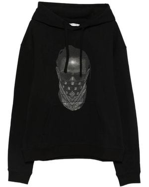 ih nom uh nit Mask On Front Hoodie - Black