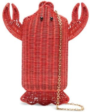 Serpui Lobster Chain Clutch Bag - Red