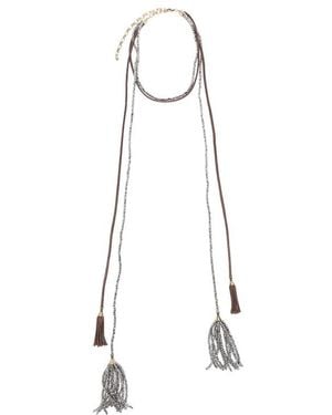 Antonelli Daphne Tassel Beaded Necklace - White