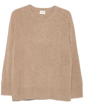 Closed Crew-Neck Jumper - Natural