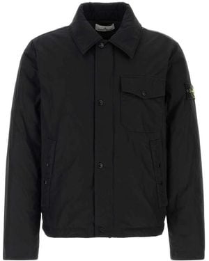 Stone Island 4100022 Micro Reps Down Coach Jacket - Black
