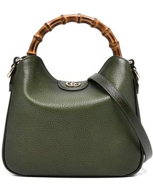 Gucci Bamboo-Handle Gg Tote Bag - Green