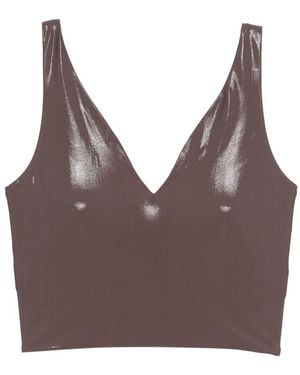MACRON Beba V-Neck Sports Bra - Brown
