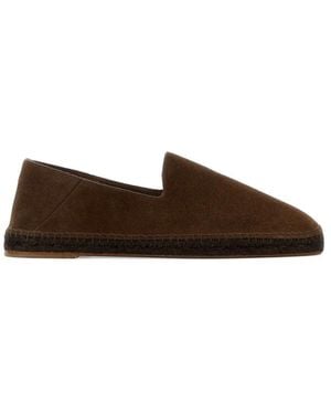 Castañer Peter Round-Toe Suede Espadrille - Natural