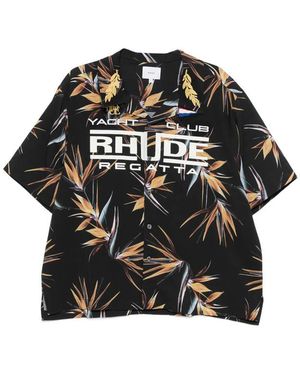 Rhude Regatta Club Hawaiian Shirt - Black