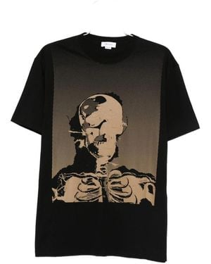McQueen Skeleton-Print Cotton T-Shirt - Black