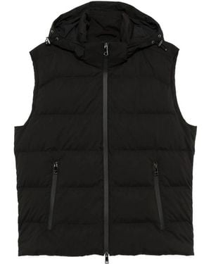 Paul & Shark Hooded Quilted Gilet - Black
