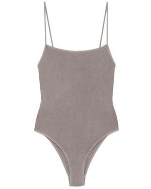 Paloma Wool Spaghetti-Strap Scoop-Back Swimsuit - Brown