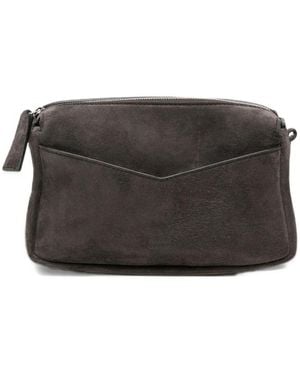 Max Mara Skipper Xs Suede Shoulder Bag - Black