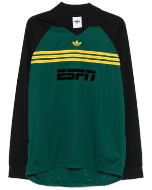 adidas Long-Sleeve Stripe T-Shirt - Green