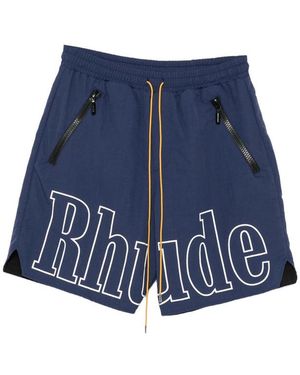 R H U D E © Logo Track Shorts & Running - Blue