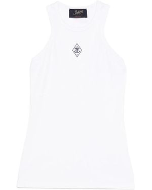 The Seafarer Logo Print Top - White