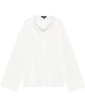 Soeur Umea Funnel-Neck Blouse - White