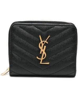 Saint Laurent Cassandre Matelassé Wallet - Black