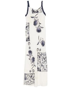 SIR. Floral-Print Cowl-Neck Maxi Dress - White