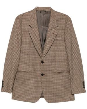 Reveres 1949 Houndstooth-Pattern Blazer - Brown