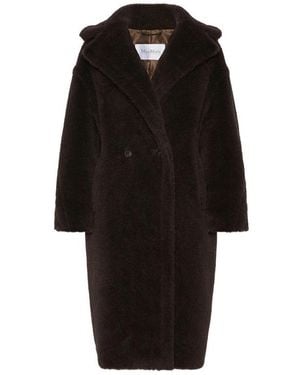 Max Mara Teddy Double-Breasted Coat - Black