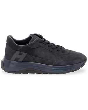 Hogan Hi-Light Suede Trainers - Blue