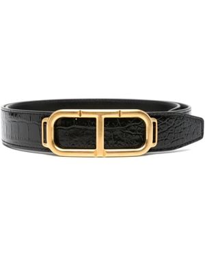 Tom Ford Stadium Buckle Belt - Black