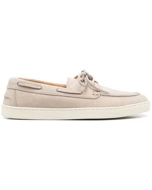 Henderson Suede Boat Shoes - White