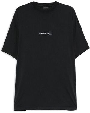 Balenciaga Faded Dry Fleece Uniform Merch T-Shirt in Black