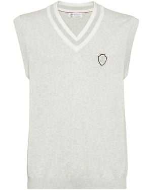 Brunello Cucinelli Cotton Vest - White
