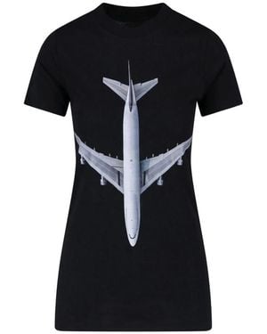 ERL Plane Printed T-Shirt - Black