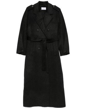 The Dynamis Studio Double-Breasted Belted Coat - Black