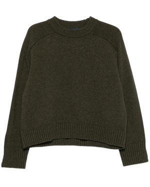 Soeur Ribbed-Trim Raglan-Sleeve Jumper - Green