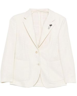 Lardini Single-Breasted Blazer - White
