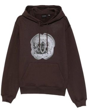 Daily Paper Graphic-Print Hoodie - Brown