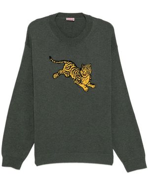 KENZO Tiger-Motif Jumper - Green