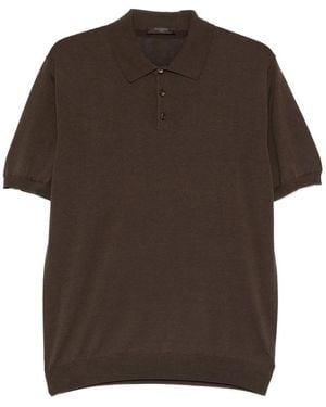 Zanone Buttoned Polo Shirt - Brown