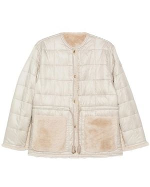 Moncler Quilted Jacket - Natural