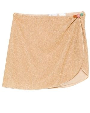 Oséree Bead-Embellished Wrap Skirt - Natural
