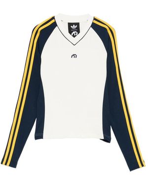 Adidas By Miaou Motorsport X Miaou Striped Long-Sleeve Top - Blue