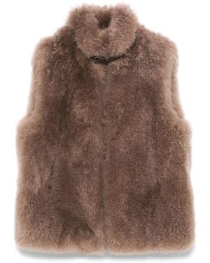 Brunello Cucinelli Shearling Gilet - Brown