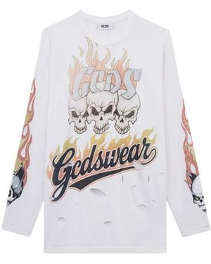 Gcds Long-Sleeve T-Shirt - White