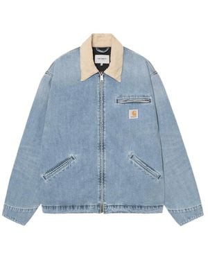 Carhartt Zipped Chest-Pocket Denim Jacket - Blue