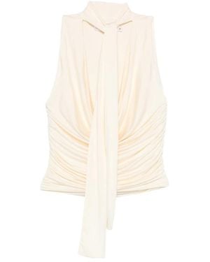 AYA MUSE Self-Tie Draped Top - Natural