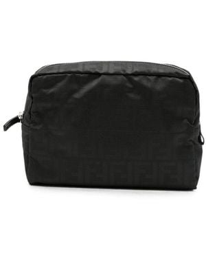 Fendi Ff Motif Clutch Bag - Black