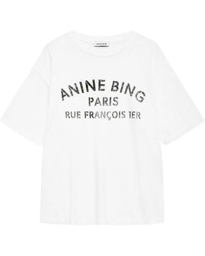 Anine Bing Logo-Print T-Shirt - White