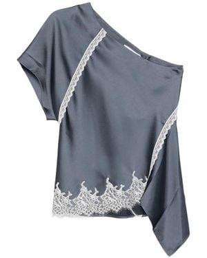 IRO Lace Asymmetric Top - Blue