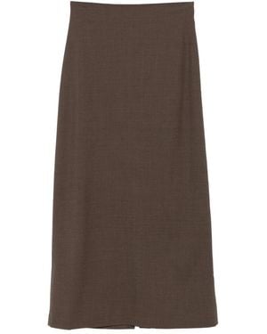 Loulou de Saison Wool Maxi Skirt - Brown