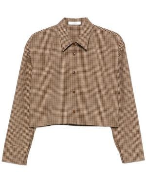 ELEH Cropped Shirt - Brown