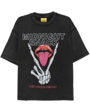 DIET STARTS MONDAY Graphic-Print Raw-Edge T-Shirt - Black