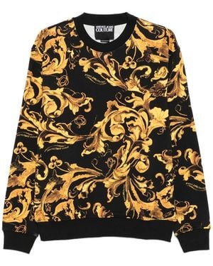 Versace Jeans Couture Barocco-Print Sweatshirt - Black