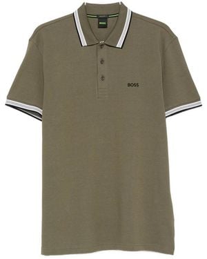 BOSS Paddy Logo-Embroidered Polo Shirt - Green