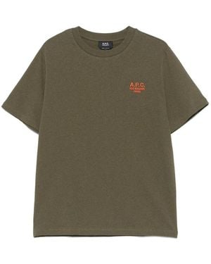 A.P.C. A. P.C. Logo-Print T-Shirt - Green