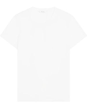 Max Mara Logo-Embroidered T-Shirt - White